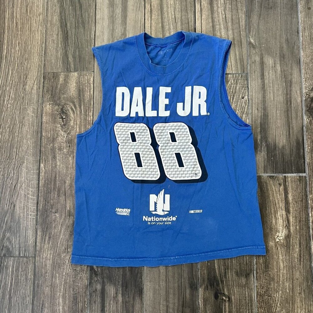 DALE EARNHARDT JR #88 CAR T SHIRT Sleeveless NASCAR Auto Racing Hendrick LARGE